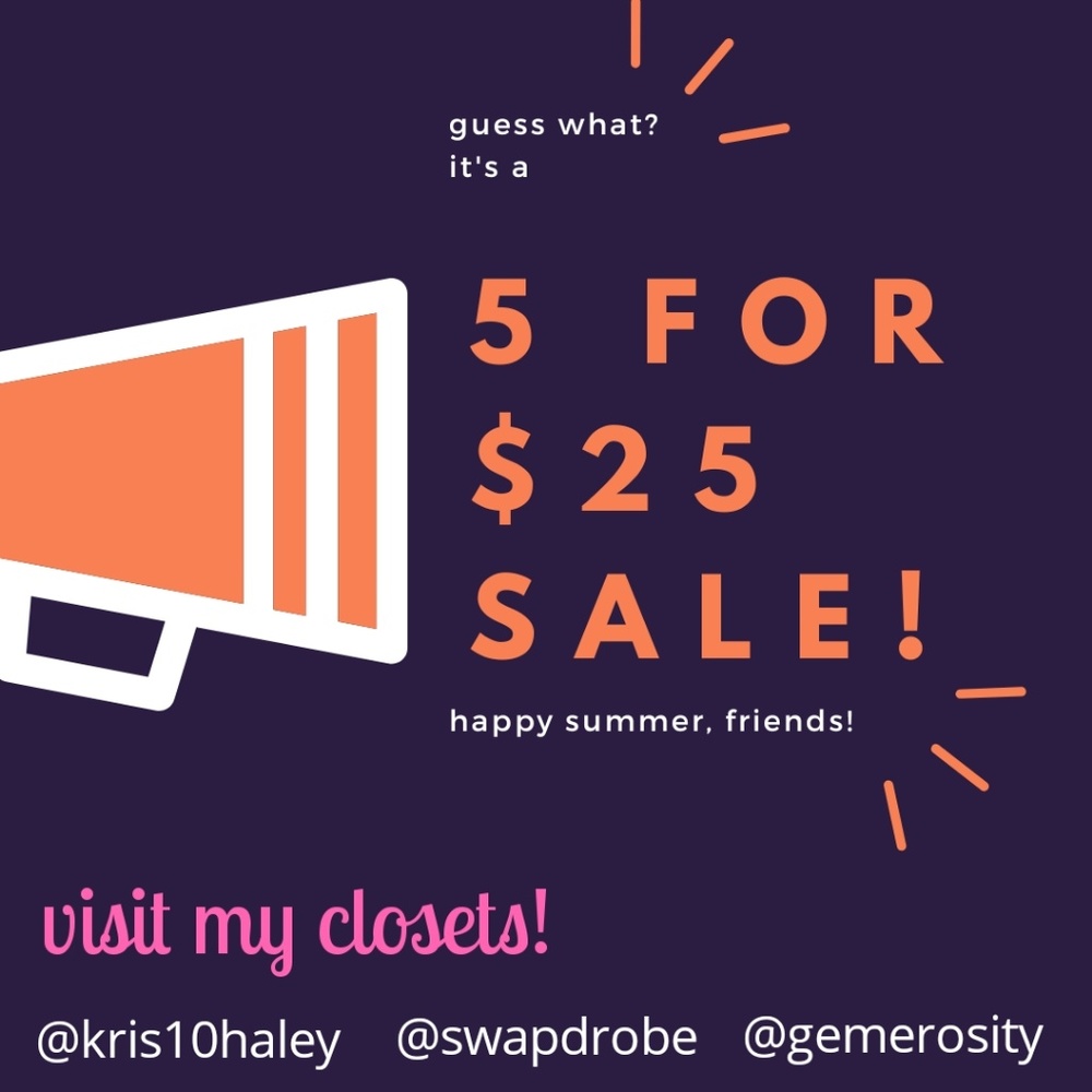 5 FOR $25 SALE! 🧜🏻‍♀️